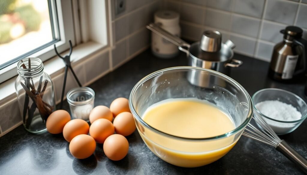 préparation crème brûlée